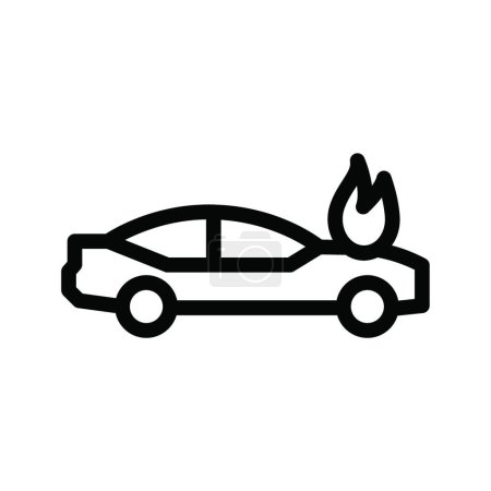 Illustration for "burning car  "flower  web icon vector illustration - Royalty Free Image