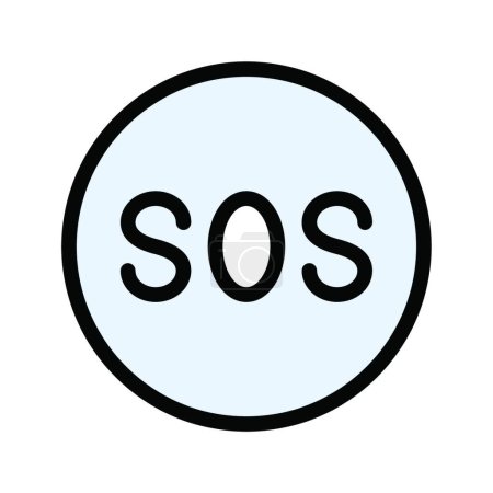 Téléchargez les illustrations : Illustration vectorielle d'icône web SOS - en licence libre de droit