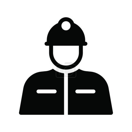 Téléchargez les illustrations : Illustration vectorielle icône pompier - en licence libre de droit