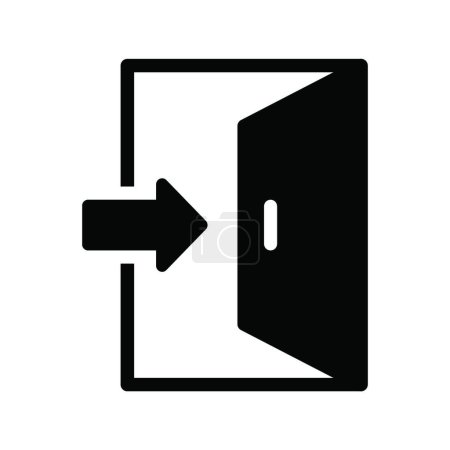 Ilustración de "puerta abierta "icono web vector ilustración - Imagen libre de derechos