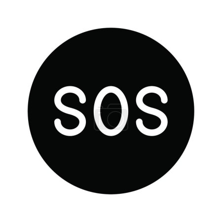 Téléchargez les illustrations : Illustration vectorielle d'icône SOS - en licence libre de droit