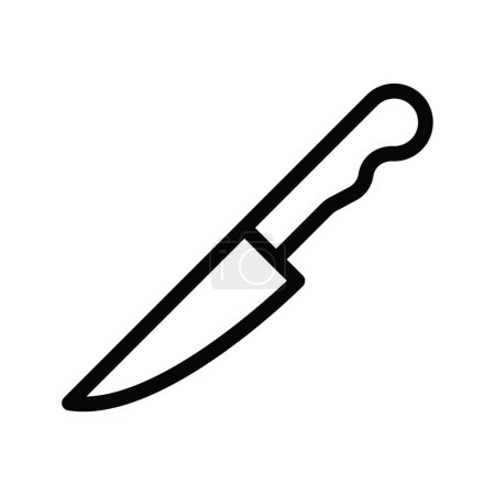 Téléchargez les illustrations : Couteau icône vectoriel illustration - en licence libre de droit