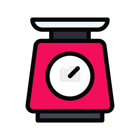 Illustration for Scales web icon vector illustration - Royalty Free Image