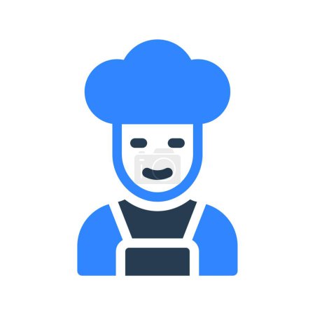 Illustration for Chef web icon vector illustration - Royalty Free Image