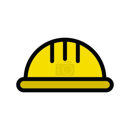 Téléchargez les illustrations : "chapeau de travailleur "illustration vectorielle icône - en licence libre de droit