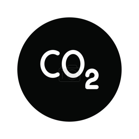 Téléchargez les illustrations : "illustration vectorielle icône dioxyde de carbone " - en licence libre de droit