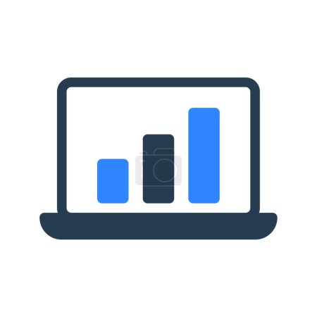 Illustration for Business graph web icon vector illustration - Royalty Free Image
