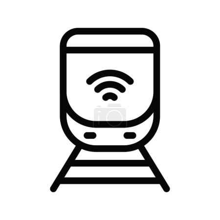 Illustration for "wi-fi train", simple vector illustration - Royalty Free Image