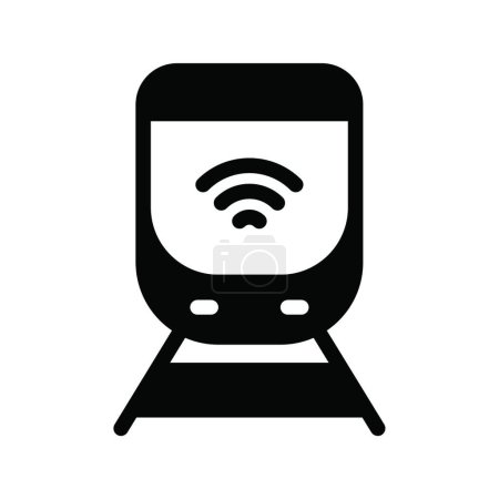 Téléchargez les illustrations : Icône web ferroviaire, illustration vectorielle - en licence libre de droit