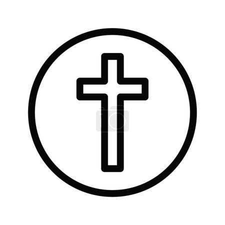 Téléchargez les illustrations : "croix chrétienne ", illustration vectorielle simple - en licence libre de droit