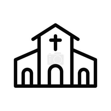 Ilustración de "iglesia católica ", ilustración vectorial simple - Imagen libre de derechos