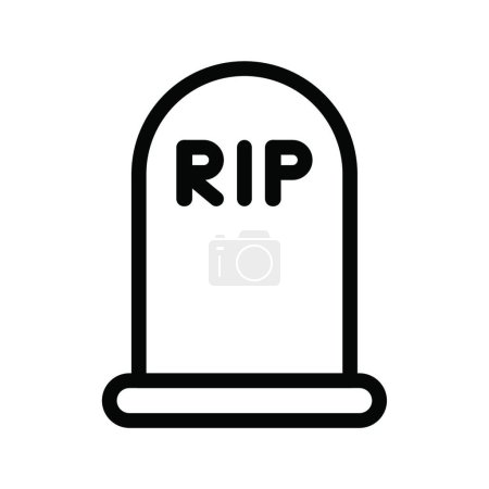 Illustration for Grave  web icon vector illustration - Royalty Free Image