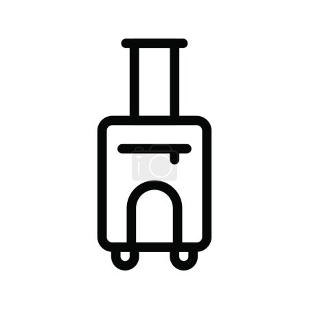 Ilustración de Icono de la maleta, ilustración vectorial - Imagen libre de derechos
