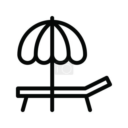 Téléchargez les illustrations : Illustration vectorielle d'icône web parapluie - en licence libre de droit