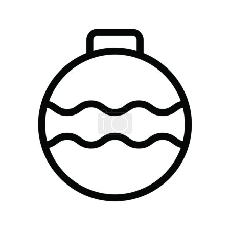 Ilustración de Icono de la bola de Navidad, vector de ilustración - Imagen libre de derechos