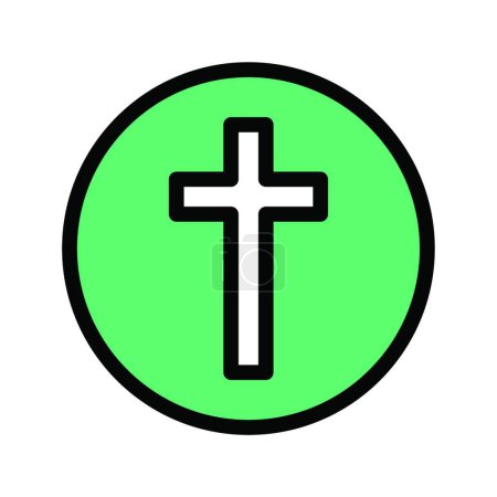 Ilustración de "cruz cristiana ", ilustración vectorial simple - Imagen libre de derechos