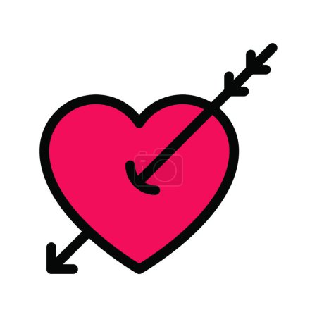 Téléchargez les illustrations : Icône de coeur, illustration vectorielle - en licence libre de droit