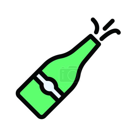 Téléchargez les illustrations : Bottle   web icon vector illustration - en licence libre de droit