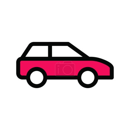 Téléchargez les illustrations : Illustration vectorielle d'icône Web de voiture - en licence libre de droit
