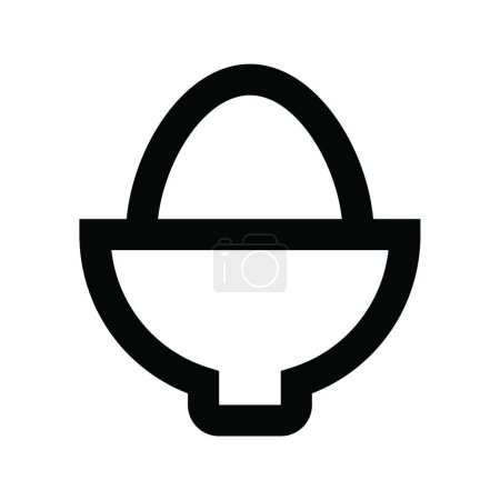 Téléchargez les illustrations : Egg web icon vector illustration - en licence libre de droit