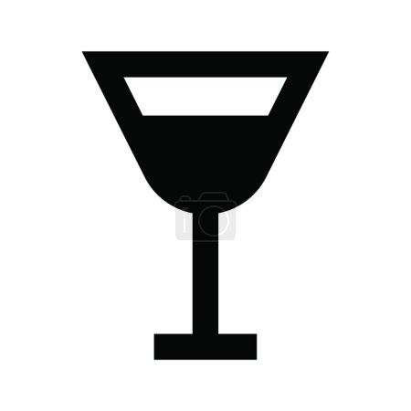 Illustration for "glass "  web icon vector illustration - Royalty Free Image