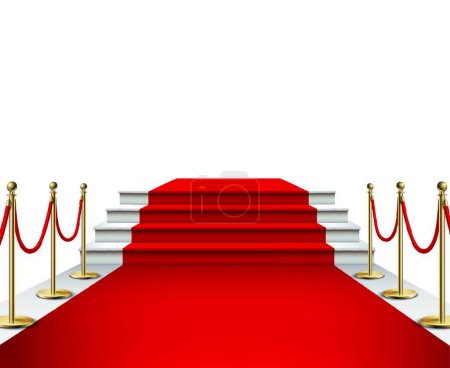 Illustration for Red carpet. Celebration background - Royalty Free Image