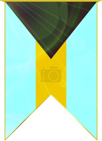 Ilustración de "Bandera de cinta de Bahamas "vector de ilustración - Imagen libre de derechos