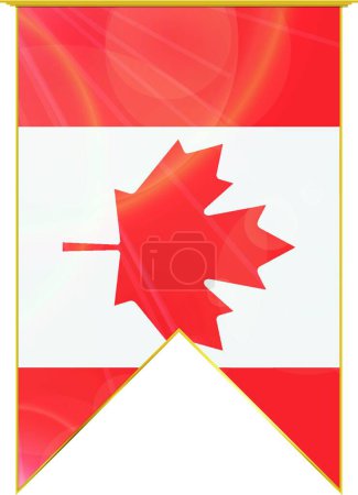 Illustration for Canada ribbon flag, web simple illustration - Royalty Free Image