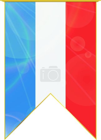 Illustration for France ribbon flag, web simple illustration - Royalty Free Image