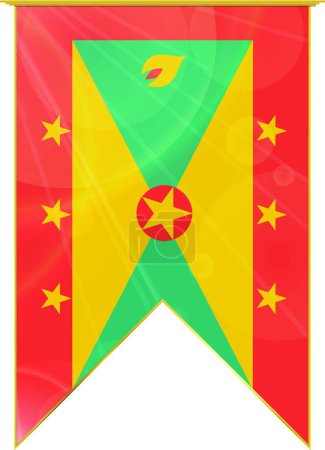 Illustration for "Grenada ribbon flag" vector illustration - Royalty Free Image