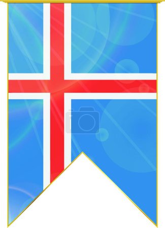 Illustration for "Iceland ribbon flag" vector illustration - Royalty Free Image