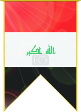 Illustration for "Iraq ribbon flag" vector illustration - Royalty Free Image