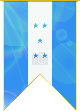 Téléchargez les illustrations : Ruban drapeau Honduras, illustration web simple - en licence libre de droit