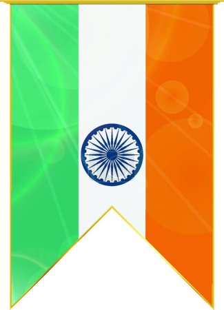 Illustration for "India ribbon flag" vector illustration - Royalty Free Image