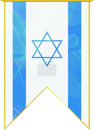 Illustration for Israel ribbon flag, web simple illustration - Royalty Free Image