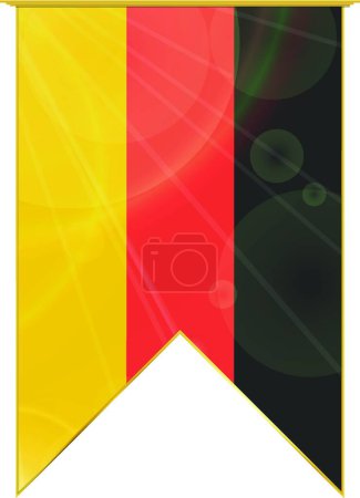 Ilustración de Bandera de cinta de Alemania, ilustración simple web - Imagen libre de derechos