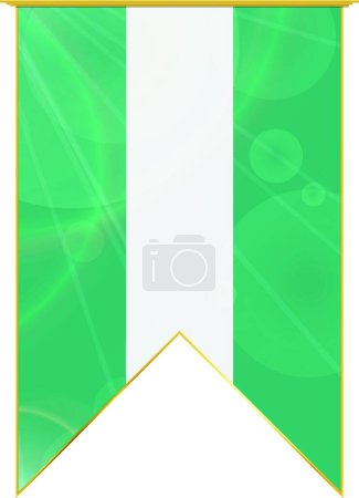 Illustration for Nigeria ribbon flag, web simple illustration - Royalty Free Image