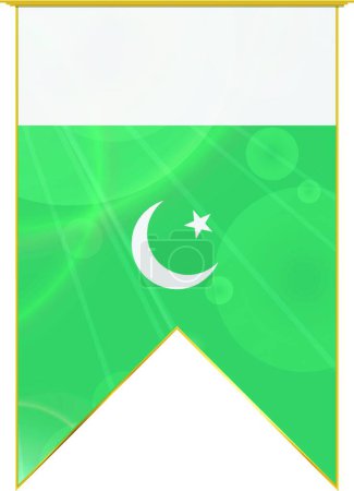 Illustration for Pakistan ribbon flag, web simple illustration - Royalty Free Image