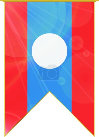 Illustration for Laos ribbon flag, web simple illustration - Royalty Free Image