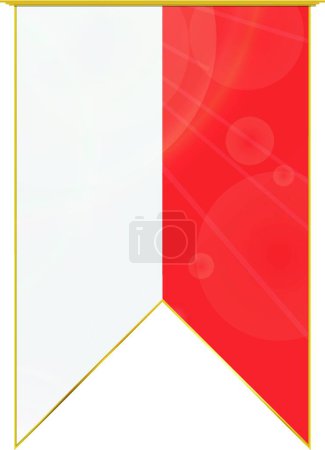 Illustration for Monaco ribbon flag, web simple illustration - Royalty Free Image