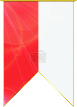 Illustration for Poland ribbon flag, web simple illustration - Royalty Free Image