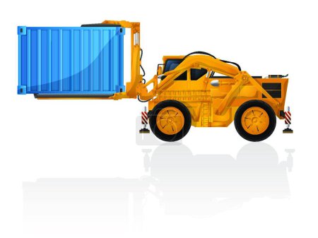 Illustration for Heavy forklift icon, vector illustration - Royalty Free Image