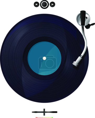 Illustration for Turntable, graphic vector illustration - Royalty Free Image