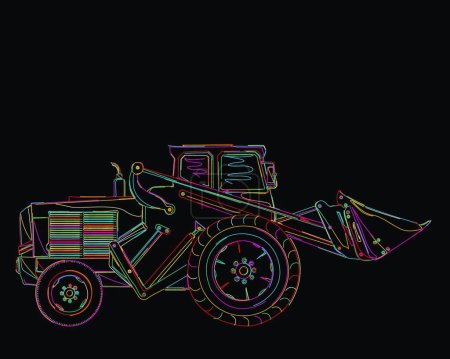 Illustration for Funky heavy loader, graphic vector illustration - Royalty Free Image