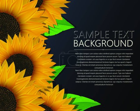 Illustration for Creative graphic illustration of sunflower - Royalty Free Image