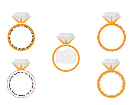 Illustration for Rings icons set, vector illustration - Royalty Free Image