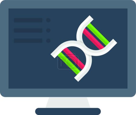Illustration for Dna web icon vector illustration - Royalty Free Image