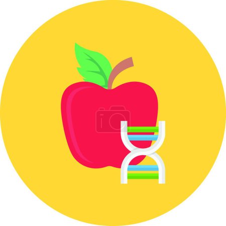 Illustration for Gmo apple icon vector illustration - Royalty Free Image