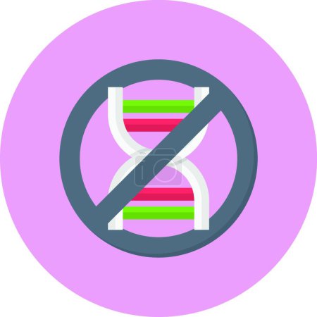 Illustration for Not genetic engineering icon vector illustration - Royalty Free Image