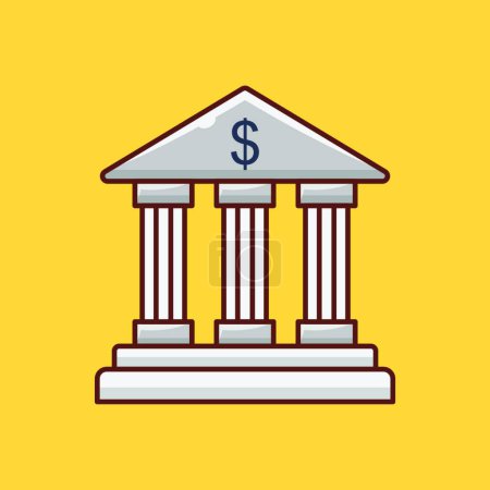 Illustration for Bank icon vector illustration - Royalty Free Image